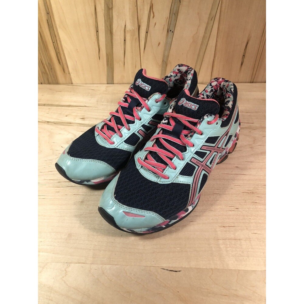 Asics Women’s Sz 8 Gel Frantic 7 Running Shoes T3A6Q Multicolor Indoor Use Only